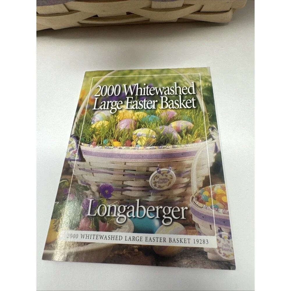 Longaberger 2000 Century Celebration Easter Basket Large Whitewashed Jelly Beans